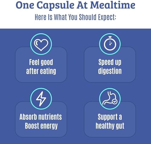 Mejores Enzimas Digestivas para Hombres y Mujeres con Lactasa, Lipasa, Amilasa y Bromelina. Suplementos para la Salud Digestiva y Alivio de Gases. - imagen 3