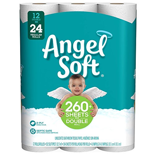 Papel Higiénico ANGEL SOFT, 12 Rollos Dobles, 260+ Hojas de 2 Capas por Rollo - imagen 4