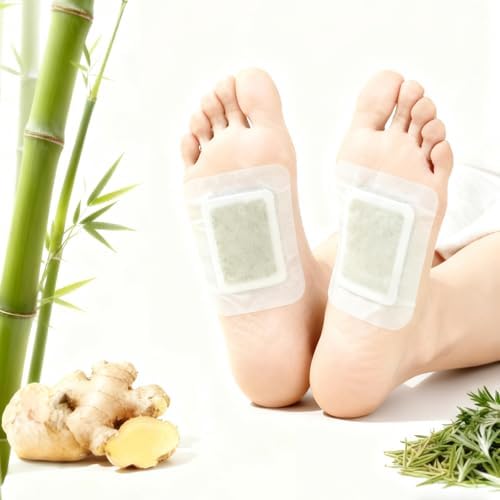 Parche Limpiador Profundo para Pies, Paquete de 50 con Aceite de Jengibre para Drenaje Linfático, Alivio del Estrés y Soporte para el Sueño - imagen 1