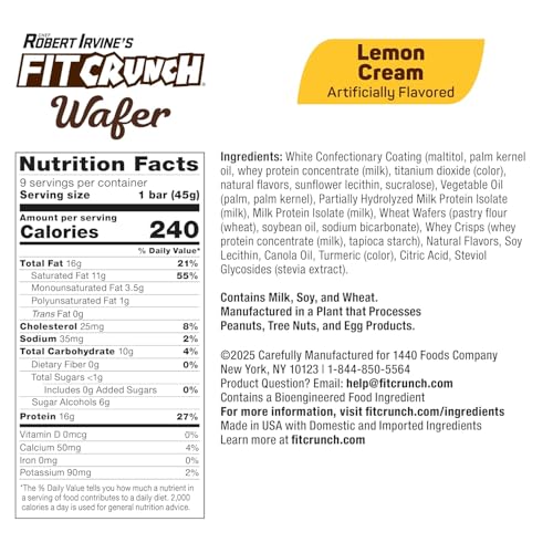 Barras de Proteína FITCRUNCH Wafer, 16g de Proteína y 1-3g de Azúcar (Paquete Variado de 9 Barras) - imagen 3