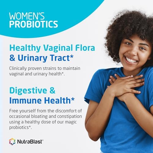 Probióticos Vaginales NutraBlast para Mujeres - Salud Digestiva, Intima y Urinaria - 50 Mil Millones CFU - 6 Cepas, Prebióticos, Extracto de Arándano - imagen 5