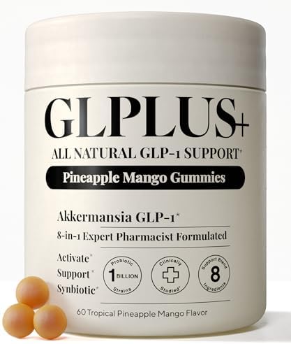Suplemento GLP-1 8 en 1 para Hombres y Mujeres | Gummy de Apoyo al Hambre y Metabolismo con Akkermansia, Cúrcuma y Resveratrol (Gummy de Mango y Piña) - imagen 1