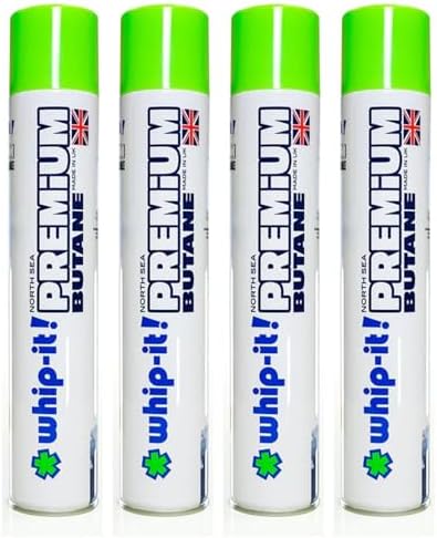 Paquete de 4 Latas de Butano Premium Whip-It! 420ml, Casi Sin Impurezas, Empaque Supply Syndicate - imagen 1