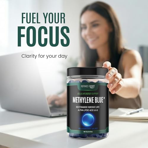 Gomitas de Methylene Blue de Grado Farmacéutico con Ácido Alfa Lipoico (ALA) y NAD, Suplemento Cognitivo de 60 Días - imagen 3