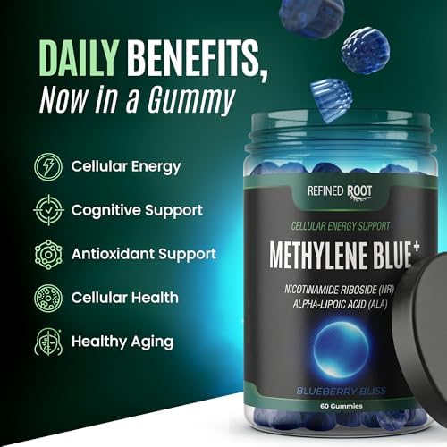 Gomitas de Methylene Blue de Grado Farmacéutico con Ácido Alfa Lipoico (ALA) y NAD, Suplemento Cognitivo de 60 Días - imagen 4