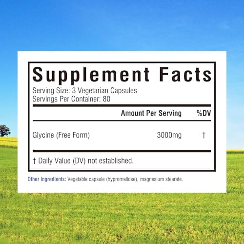 Suplementos de Glicina Innate Vitality, 3000mg por Porción, Forma Bioavailable, Sueño, Relajación, Producción de Colágeno y Glutatión, 240 Cápsulas - imagen 2