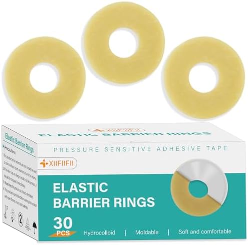 30 Piezas de Anillos de Barrera Ostomía de 4mm, Cinta Hidrocoloide Elástica, Sellos Cohesivos, Extensores de Piel para Bolsas de Colostomía, - imagen 1