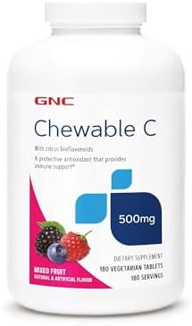 GNC Vitamina C 500mg, Apoyo Inmunológico, Sabor Frutas Mixtas, 180 Porciones - imagen 1