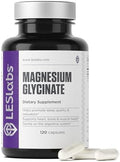 LES Labs Magnesio Glicinato para Sueño Reparador, Salud Cardiaca, Alivio del Estrés, Metabolismo y Función Muscular, Suave para el Sistema Digestivo, - imagen 1