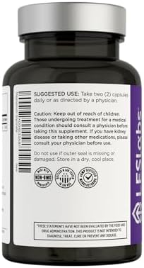 LES Labs Magnesio Glicinato para Sueño Reparador, Salud Cardiaca, Alivio del Estrés, Metabolismo y Función Muscular, Suave para el Sistema Digestivo, - imagen 3