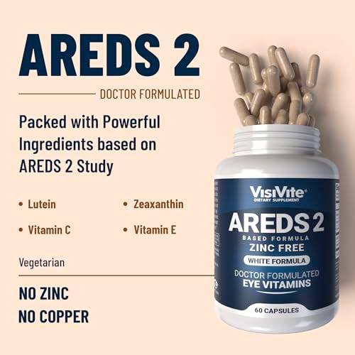Vitaminas para los Ojos Zinc Free AREDS 2 - Vitaminas Oculares con Zeaxantina y Luteína - VCaps Sin Soja - Sin Zinc ni Cobre - imagen 2