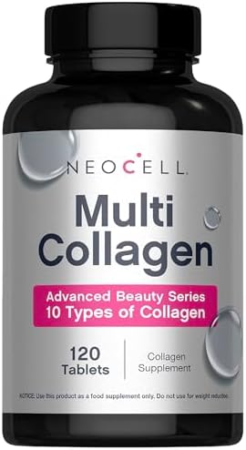 NeoCell Super Multi Colágeno Péptidos | 120 Tabletas | 10 Tipos de Colágeno | Suplemento de Belleza para Piel, Cabello y Uñas | Para Hombres y Mujeres - imagen 1