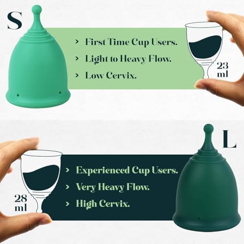 Copa Menstrual SHORDY y Esterilizador de Vapor para Principiantes - Kit de 2 Copas (Pequeña y Grande) y Limpiador Eléctrico para Flujo Abundante - imagen 2
