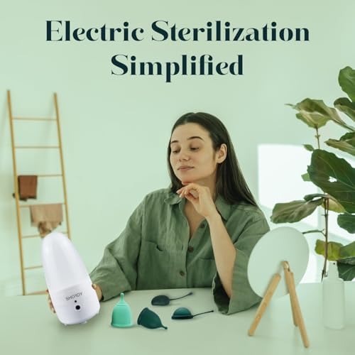Copa Menstrual SHORDY y Esterilizador de Vapor para Principiantes - Kit de 2 Copas (Pequeña y Grande) y Limpiador Eléctrico para Flujo Abundante - imagen 6