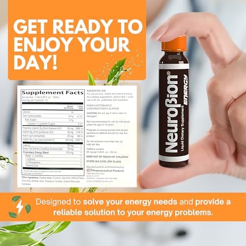 Suplemento Dietético Líquido Neurobion Energy Multivitaminas + Mezcla Energética 10 viales de 250 ml - imagen 2