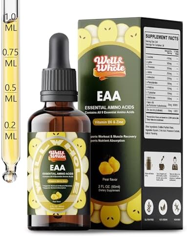 Gotas Líquidas de Aminoácidos Esenciales (EAA) y Suplemento de Soporte Hepático | Fórmula Completa de Recuperación con Vitamina B6 y Zinc, Salud - imagen 1