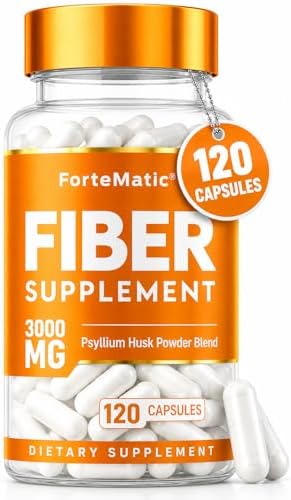 Suplemento de Fibra Fortematic en Cápsulas – 3000mg de Cáscara de Psyllium para la Salud Digestiva | Cápsulas de Fibra para el Estreñimiento | Aloe - imagen 1
