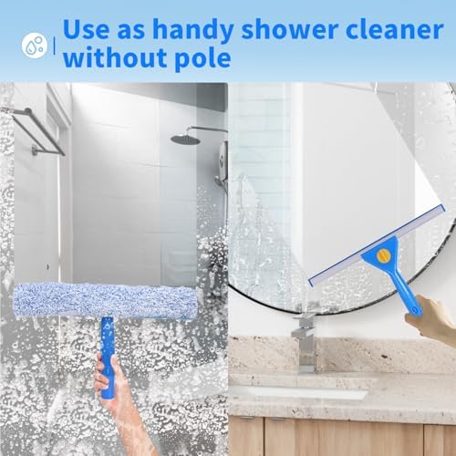 Kit de Limpieza de Ventanas de 10 Pies con Extensión, Limpiaparabrisas de 14 y Esponja de 15, Herramienta para Limpiar Ventanas Altas al Aire Libre - imagen 4