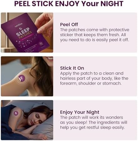 Parches para Dormir para Adultos Extra Fuertes: Parches de Melatonina y Valeriana, Fáciles de Aplicar, 42 Parches - imagen 5