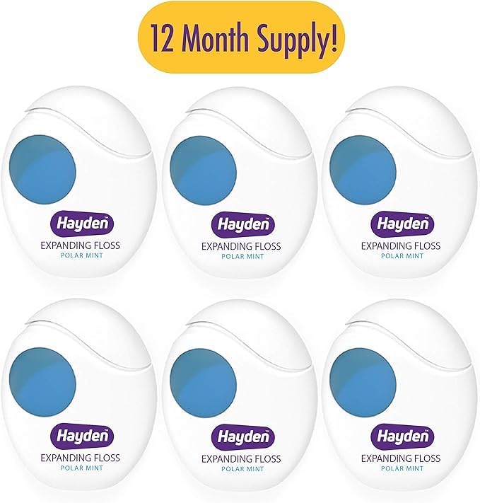Hilo Dental Hayden Enamel Care para Boca Sensible | Ayuda a Restaurar el Esmalte | Sabor Menta | 30 Yardas por Unidad (Paquete de 6) - imagen 4