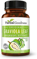 Cápsulas de Soursop Herbal Goodness - Extracto de Hojas de Guanábana 4X para Función Celular y Soporte Inmunológico | Suplemento Digestivo Orgánico, - imagen 1