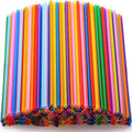 Suwimut 1000 Piezas Popotes de Plástico Desechables de 10.2 Pulgadas, Popotes Coloridos para Batidos, Café, Jugo y Cócteles - imagen 1