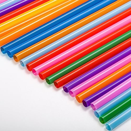Suwimut 1000 Piezas Popotes de Plástico Desechables de 10.2 Pulgadas, Popotes Coloridos para Batidos, Café, Jugo y Cócteles - imagen 3