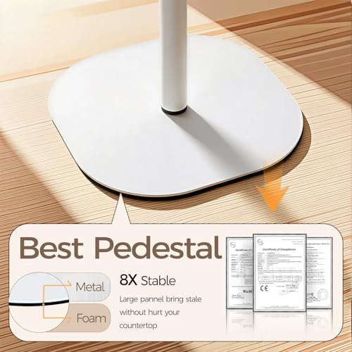 Soporte de Secadora de Pelo Manos Libres, Soporte Ajustable con Rotación de 360 Grados, Compatible con el 99% de Secadoras (Blanco) - imagen 3