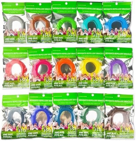 Pulseras Repelentes de Mosquitos 45 Piezas, Bandas Envuelta Individualmente con 60 Parches Repelentes, Sin DEET, Pulseras para Adultos y Niños - imagen 2