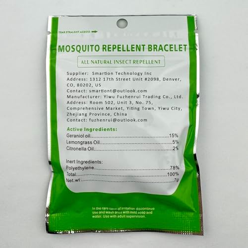 Pulseras Repelentes de Mosquitos 45 Piezas, Bandas Envuelta Individualmente con 60 Parches Repelentes, Sin DEET, Pulseras para Adultos y Niños - imagen 8