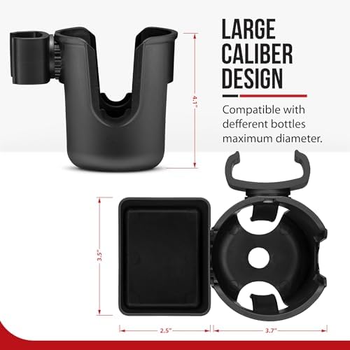 Soporte para taza Clip-On con caja de almacenamiento grande – Compatible solo con andadores Nitro de Drive Medical. - imagen 6