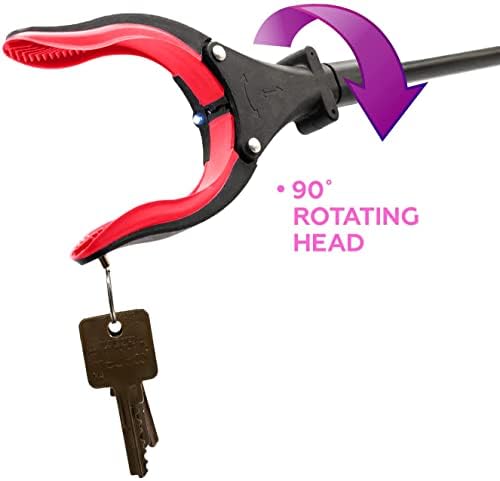 Herramienta de Alcance Grabber de 19 de Aluminio con Garra Magnética y Luz LED, 2 Piezas, Agarrador Plegable para Personas Mayores, Rojo, By Luxet - imagen 6