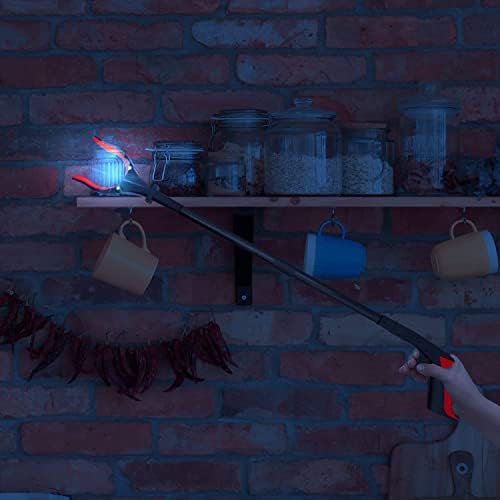 Herramienta de Alcance Grabber de 19 de Aluminio con Garra Magnética y Luz LED, 2 Piezas, Agarrador Plegable para Personas Mayores, Rojo, By Luxet - imagen 8