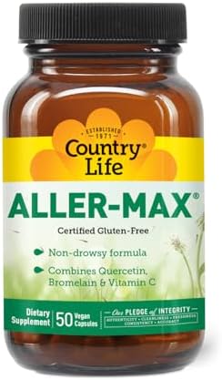 Country Life Aller-Max - Suplementos de Quercetina con Bromelina - Apoyo Inmunológico con Vitamina C, Zinc y Mezcla Botánica - Sin Gluten, Vegano (50 - imagen 1