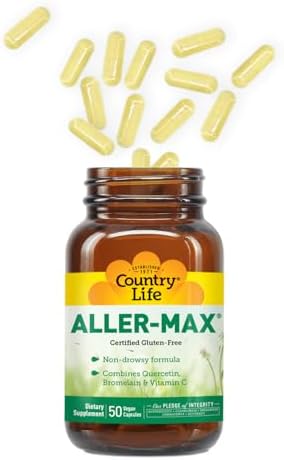 Country Life Aller-Max - Suplementos de Quercetina con Bromelina - Apoyo Inmunológico con Vitamina C, Zinc y Mezcla Botánica - Sin Gluten, Vegano (50 - imagen 2