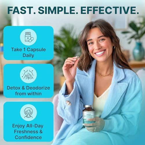 Suplemento Desodorante Corporal – Cápsulas de Clorofila Natural con Perejil y Menta – 60 Píldoras Veganas de 500mg+ – Tratamiento para Mal Aliento y - imagen 4