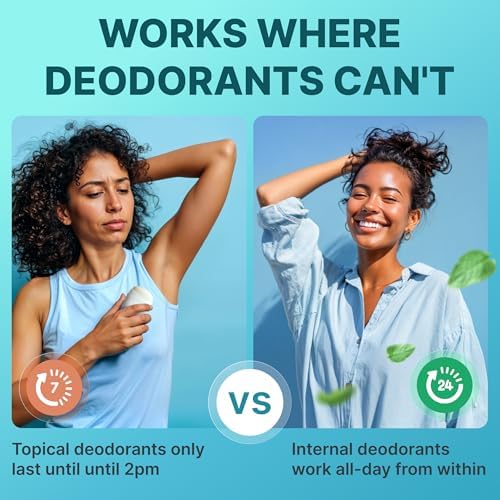 Suplemento Desodorante Corporal – Cápsulas de Clorofila Natural con Perejil y Menta – 60 Píldoras Veganas de 500mg+ – Tratamiento para Mal Aliento y - imagen 5