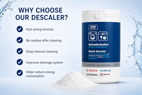Desincrustante Rápido ILHAN GLOBAL TRADE 250 g Compatible con Lavadoras y Lavavajillas Bosch, Neff y Siemens, Anti Sarro 0311506 - imagen 6