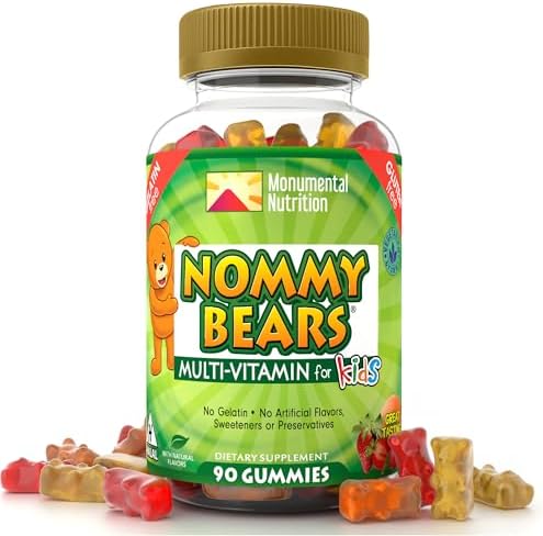 NOMMY BEARS Gomas Multivitamínicas para Niños – 11 Vitaminas Esenciales para Niños de 2 Años en Adelante, Sin Gelatina, Veganas, Halal, Sin Gluten ni - imagen 1