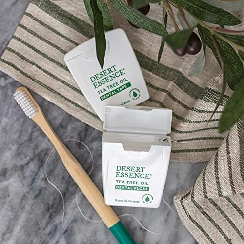 Cinta Dental de Aceite de Árbol de Té Desert Essence - 30 Yards - Paquete de 6 - Cera Natural con Cera de Abejas - Cinta Gruesa sin Desgarros - Ideal - imagen 8