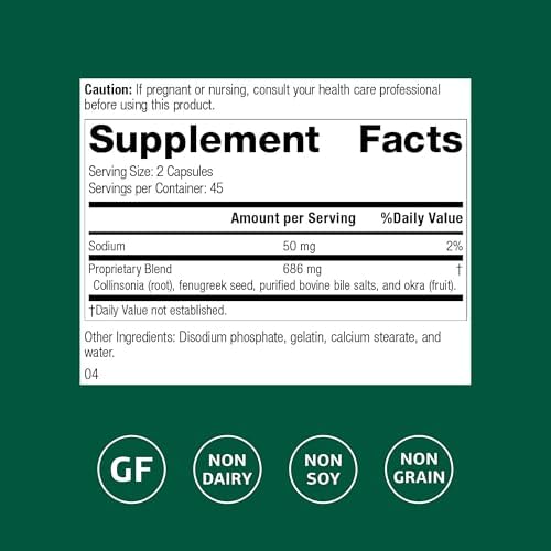Suplemento Digestivo y de Salud Intestinal Standard Process Fen-Cho - Libre de Gluten, Lácteos y Soja - 90 Cápsulas (45 Porciones) - imagen 2
