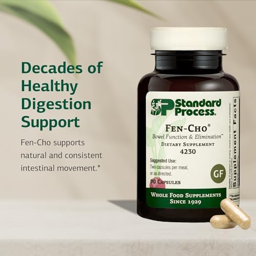 Suplemento Digestivo y de Salud Intestinal Standard Process Fen-Cho - Libre de Gluten, Lácteos y Soja - 90 Cápsulas (45 Porciones) - imagen 3