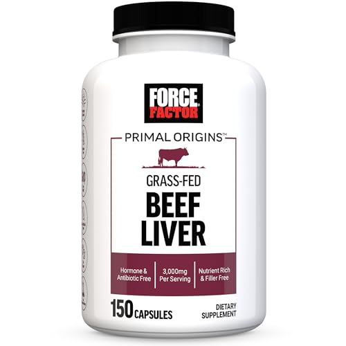 Cápsulas de Hígado de Res Force Factor Primal Origins, Suplemento de Órganos de Res Alimentada con Pasto, Libre de Hormonas y Antibióticos, 150 - imagen 3