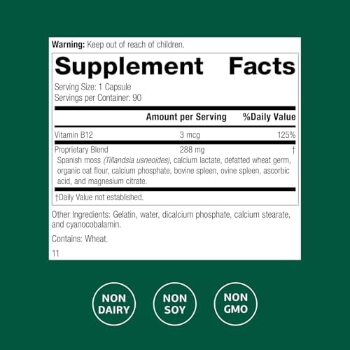 Standard Process - Suplemento de Vitamina B12 for-Til - Apoyo para el Cerebro y Sistema Nervioso - Salud Inmunológica y Función Celular - 90 Cápsulas - imagen 2