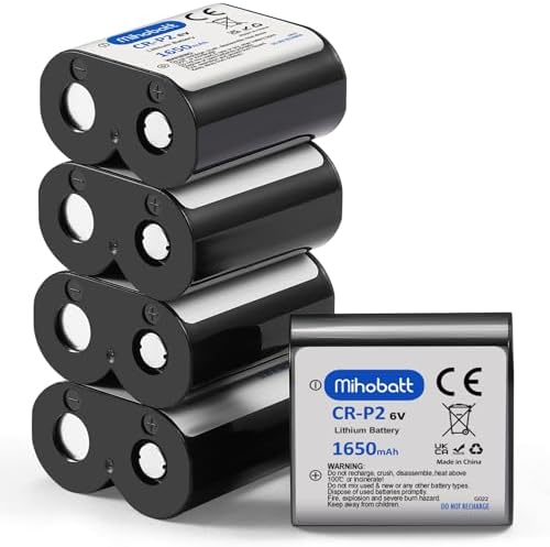 Batería Mihobatt 5-Pack CR-P2, 6V 1650mAh de Litio, Reemplazo para 223A, DL223A, EL223AP y 2CR-P2 - imagen 1