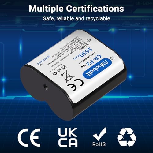 Batería Mihobatt 5-Pack CR-P2, 6V 1650mAh de Litio, Reemplazo para 223A, DL223A, EL223AP y 2CR-P2 - imagen 5