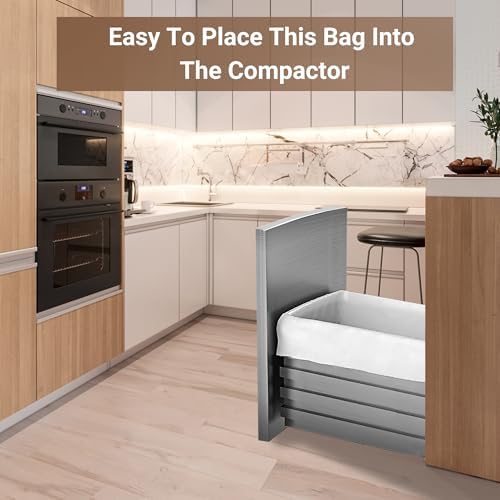 Bolsas de Basura de 18 Galones, 120 Cuentan, Refuerzo con Cuerda, Compatibles con Compactadores Kitchenaid, Whirlpool y GE de 15 Pulgadas - ¡GRAN - imagen 2