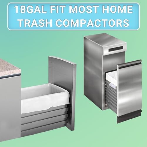 Bolsas de Basura de 18 Galones, 120 Cuentan, Refuerzo con Cuerda, Compatibles con Compactadores Kitchenaid, Whirlpool y GE de 15 Pulgadas - ¡GRAN - imagen 4