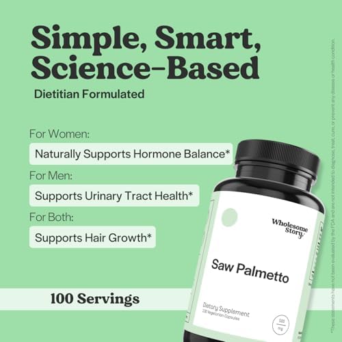 Saw Palmetto para Hombres y Mujeres | Extracto y Mezcla en Polvo | Equilibrio Hormonal, Salud Urinaria y Soporte Androgénico | 500mg en Cápsulas | - imagen 2