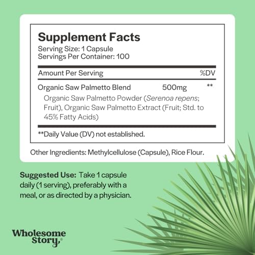 Saw Palmetto para Hombres y Mujeres | Extracto y Mezcla en Polvo | Equilibrio Hormonal, Salud Urinaria y Soporte Androgénico | 500mg en Cápsulas | - imagen 3
